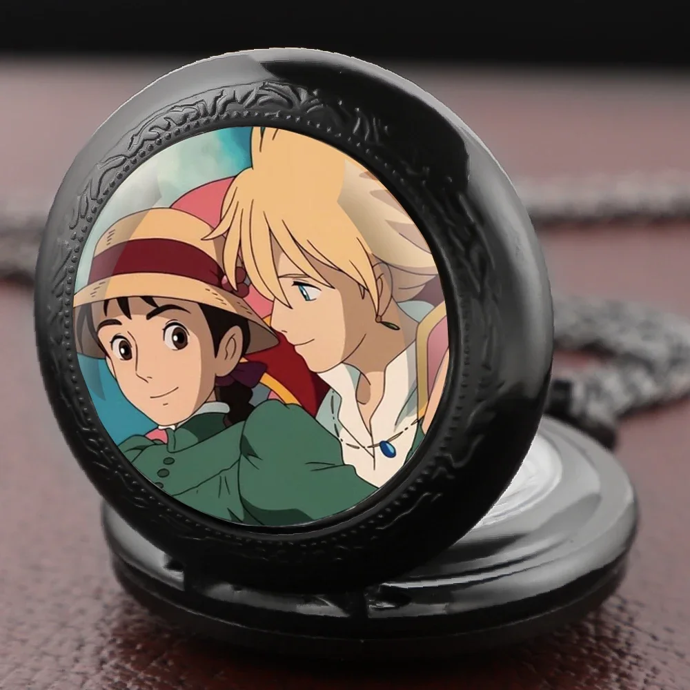 

Горячие аниме-темы, дизайн, стеклянный купол, кварцевые карманные часы с цепочкой, модный аксессуар, арабское ожерелье, кулон, часы для мужчин и женщин, подарки