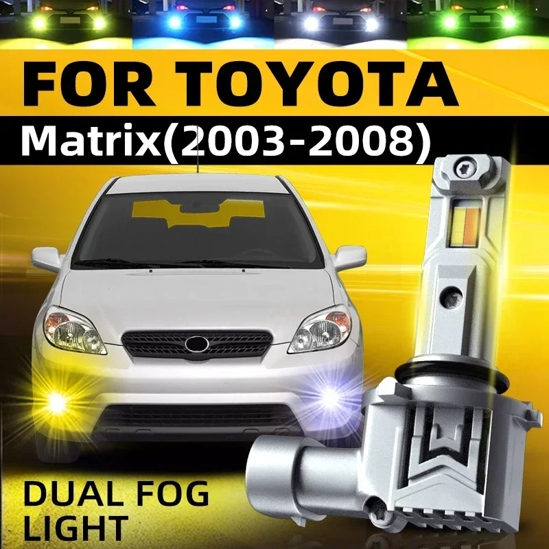2 sztuki Samochodowe przednie światła przeciwmgielne LED Żarówki Dwukolorowe Przełączanie Canbus Bezbłędne Dla Toyota Matrix 2003 2004 2005 2006 2007 2008