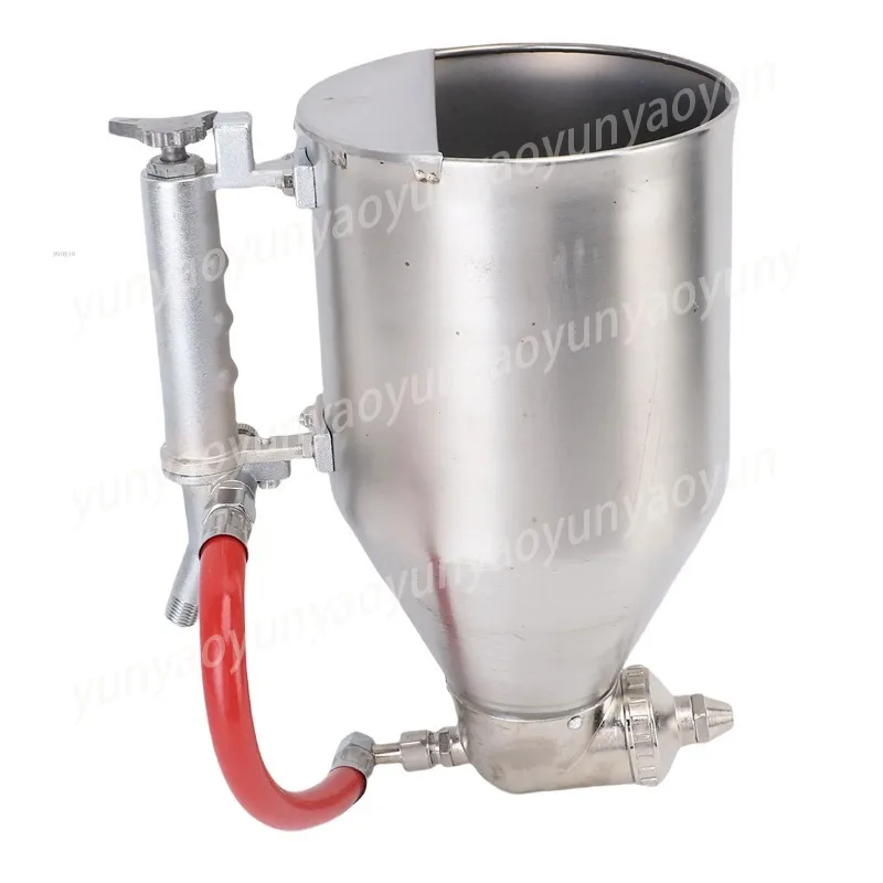 Cement Mortar Spray Gun Pneumatic Stainless Steel Sprayer for Exterior Wall Painting 1/4 Inch Inlet
