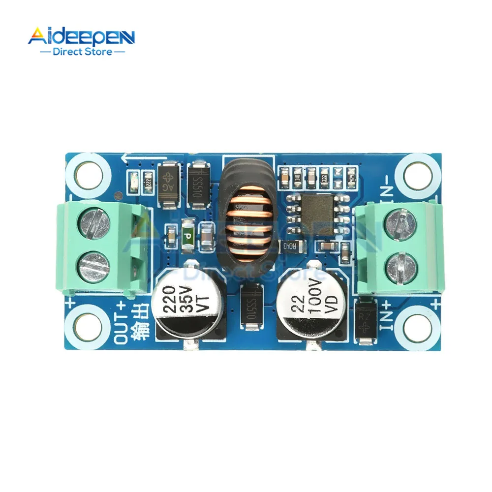 Convertidor reductor de DC-DC, módulo de fuente de alimentación Buck de 10-100V a 5V/12V/24V 3A con protección total para uso automotriz e industrial
