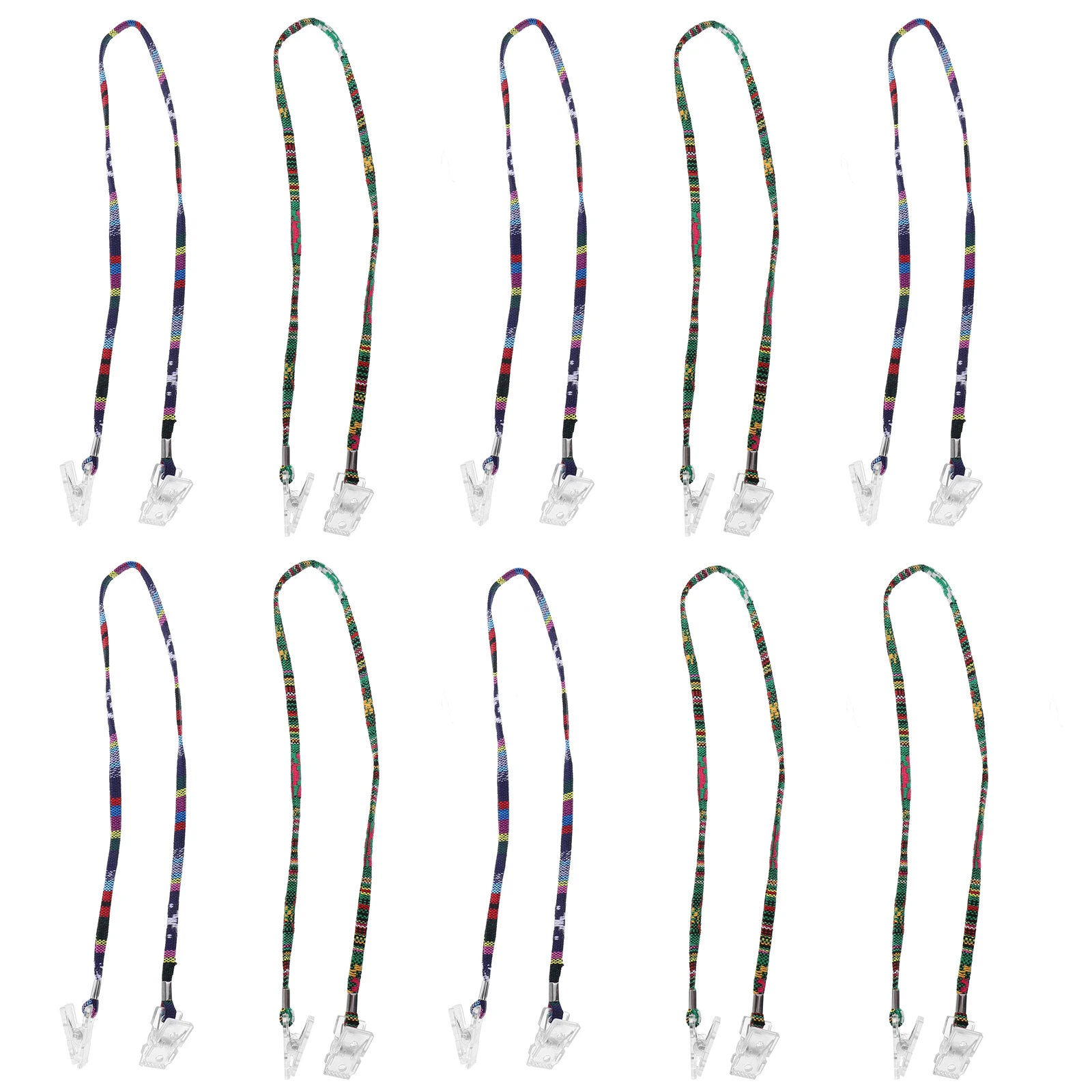 

10pcs Napkin Holder Clips Ethnic Style Pattern Beautiful Fashion Small Portable Chain Bibs Adults Water Proof