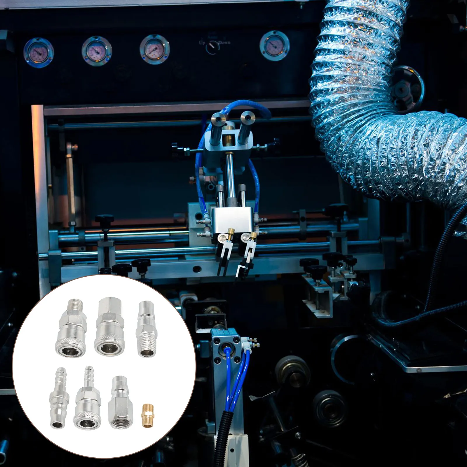 

25Pcs Quick-Connect Fittings Durable Trachea Connectors Install Multi-Purpose Hose Joints Pneumatic Fittings