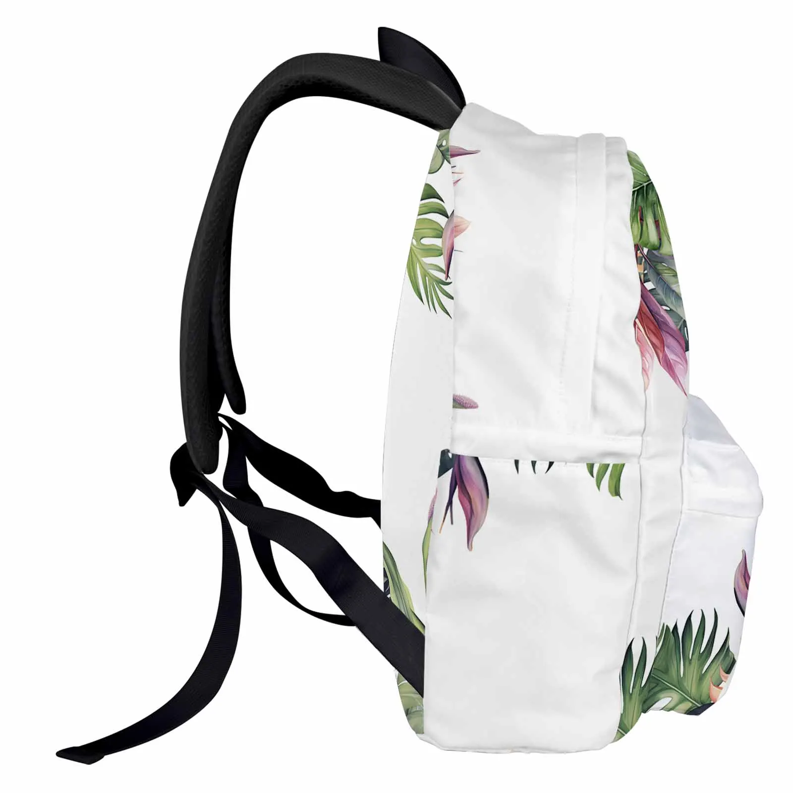 Mochila de verão com design tropical monstera para as mulheres, mochila escolar para estudantes e adolescentes, casual, viagem