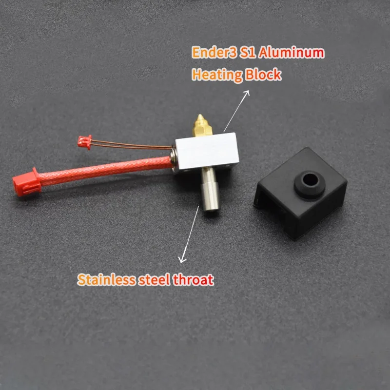 

3D Printer Accessories for Ender3 S1 Heating Block Kit - Room Temperature Version (260 ° C) Aluminum, Throat with Ferrofluoride