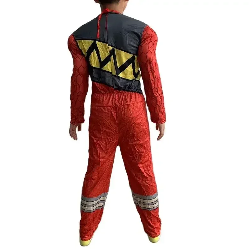 Kids Superhero Suits Birthday Party Gift Dinosaur Team Cosplay Halloween Costume Red Power Dino Charge Ranger Muscle Jumpsuits