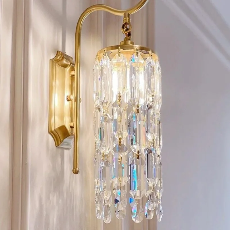 

Full copper living room, TV background wall, princess room, bedroom bedside warm lamps