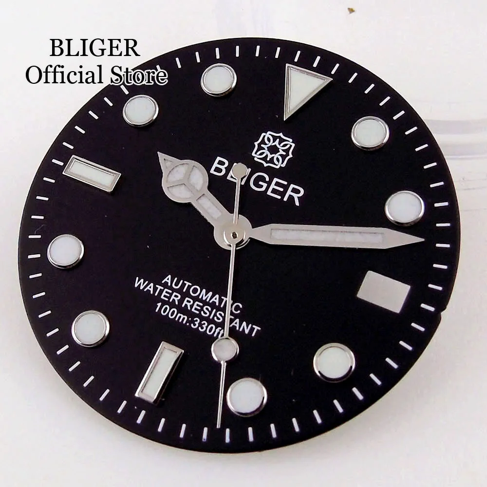 BLIGER 29mm Watch Dial Face fit NH35A NH36A Movement Luminous Blue Green Black Watch Parts Accessories