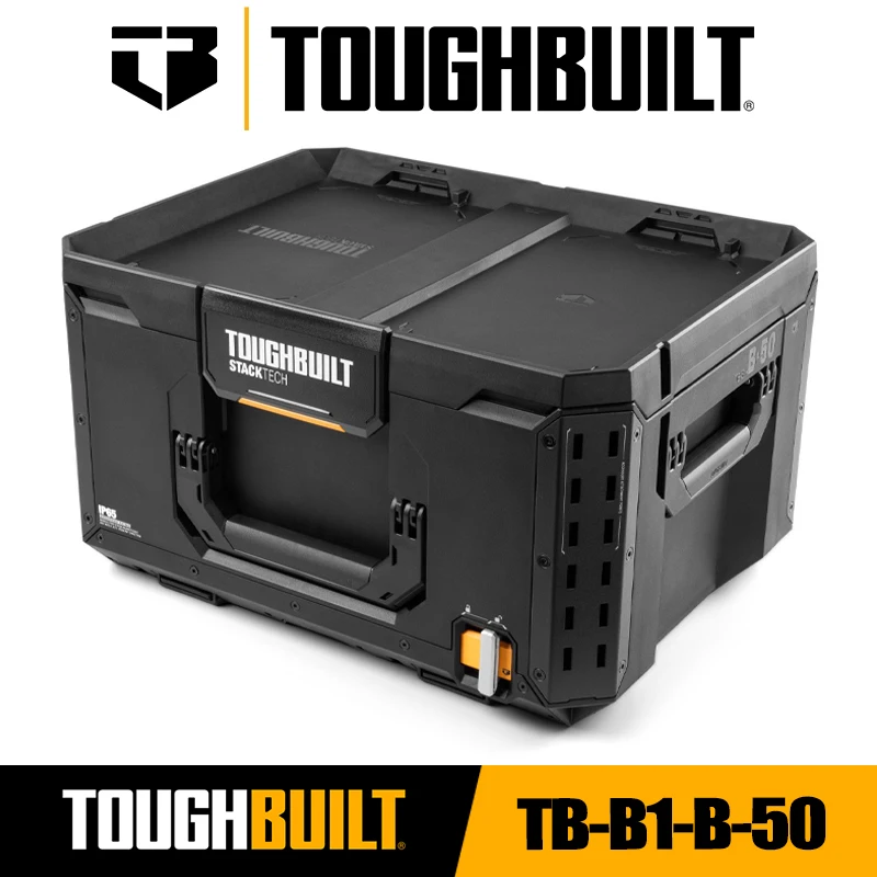 

TOUGHBUILT TB-B1-B-50 StackTech Large Tool Box Multifunctional Matching Stacking Combination Tool Organizer Toughbuilt Tool Box