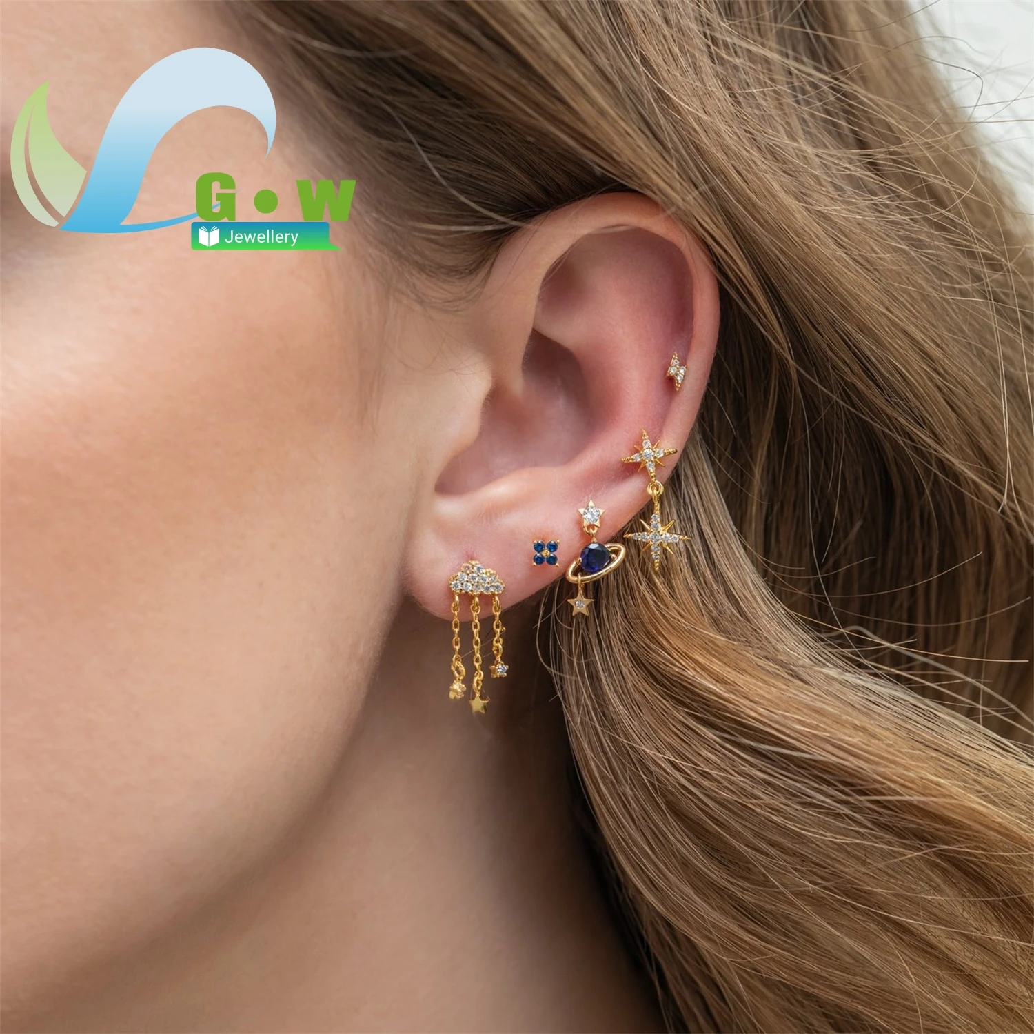 european-american-style-fashion-star-moon-chain-ear-studs-925-silver-ear-studs-starry-sky-element-earring-set-for-women