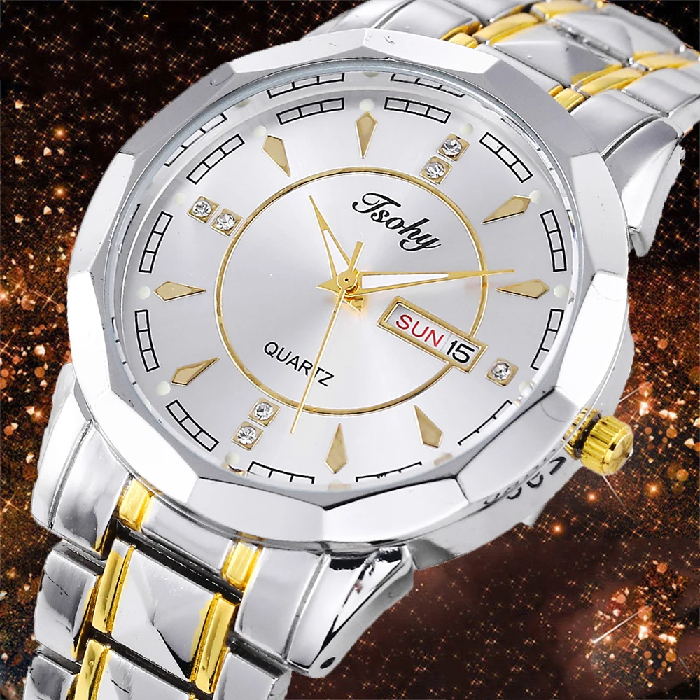 분위기 있는 다각형 다이얼 남성용 시계 트렌드, 심플하고 잘 생긴 내구성 비즈니스 학생 남성 시계