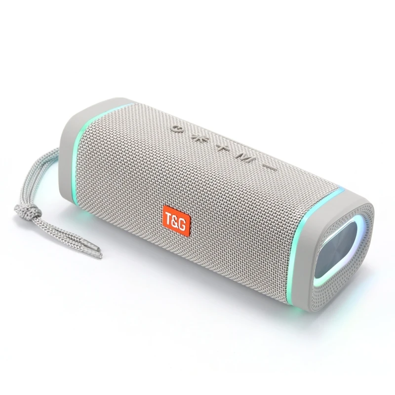 2023 New TG-375 Fashion Speaker Mini Grille Cloth Portable Waterproof Heavy Bass Wireless Bluetooth Speaker Outdoor Led Light