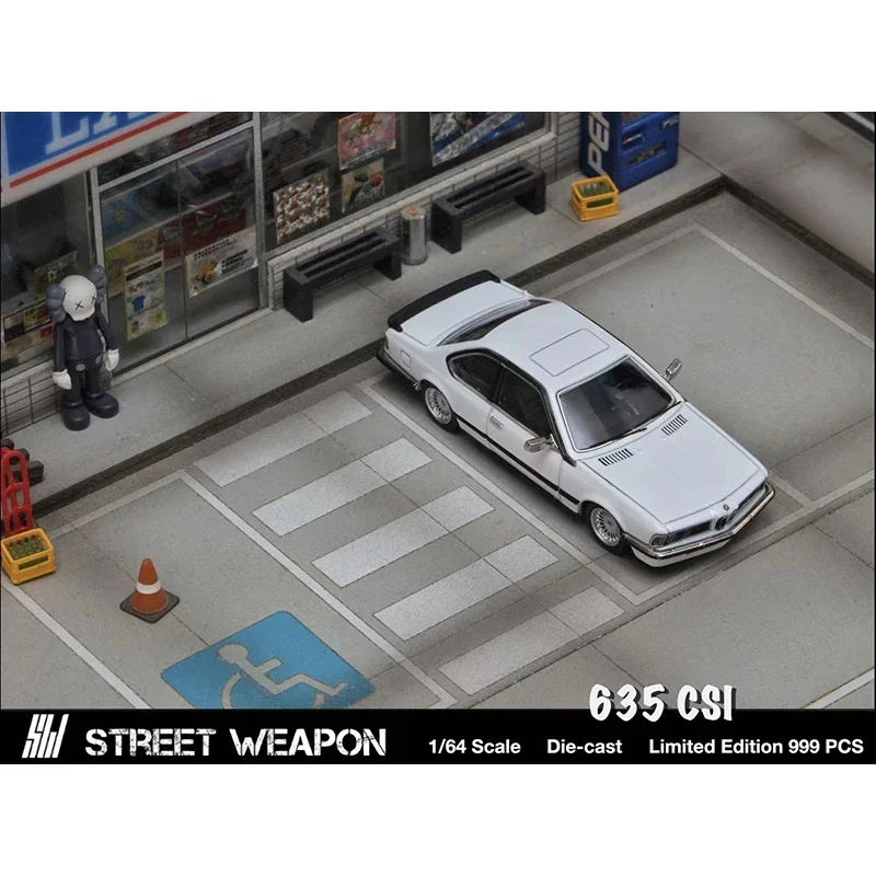 

Street Weapon 1:64 635 CSI E24 WHITE M6 Diecast Diorama Car Model Collection Miniature Toys