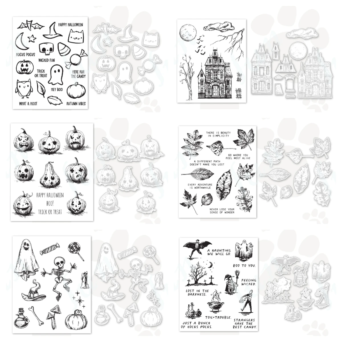 

New Halloween Sketchbook Stamps and Metal Cutting Dies Stencils for DIY Scrapbooking Photo Album Decoration Embossing Paper Card