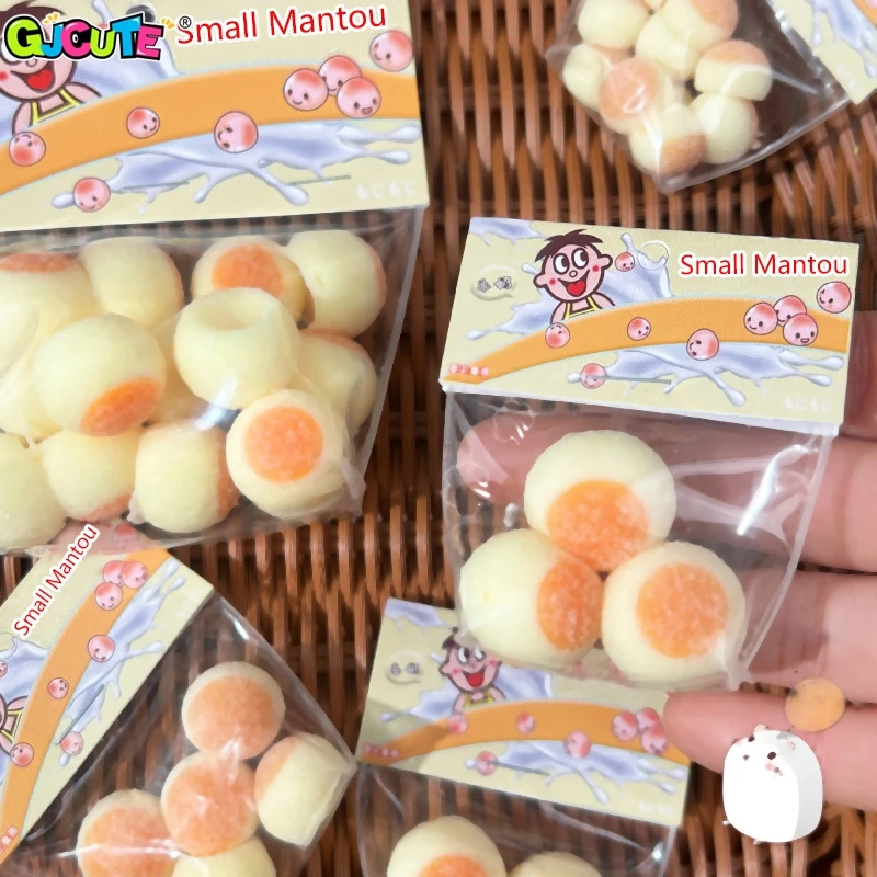 1Set Sticky TPR Squishy Small Bun Stress Relief Toys Mini Relief Squeeze Toy Cute Venting Tool