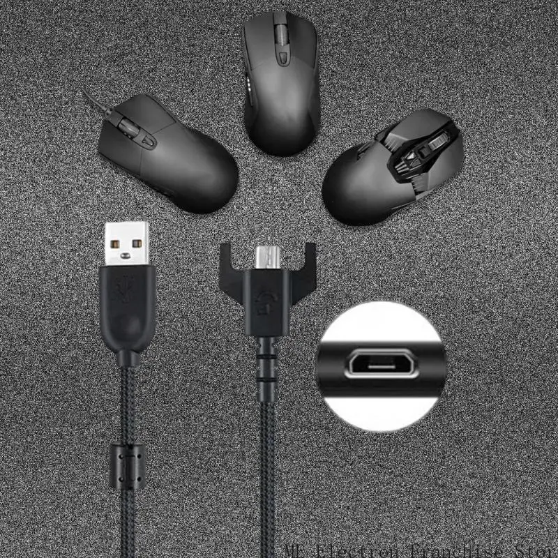T5EA Long Last Mouse Charging Cord لـ GPW G903 G900 Mouse Power Wire لتوفير إمدادات طاقة مستقرة للاستخدام اليومي