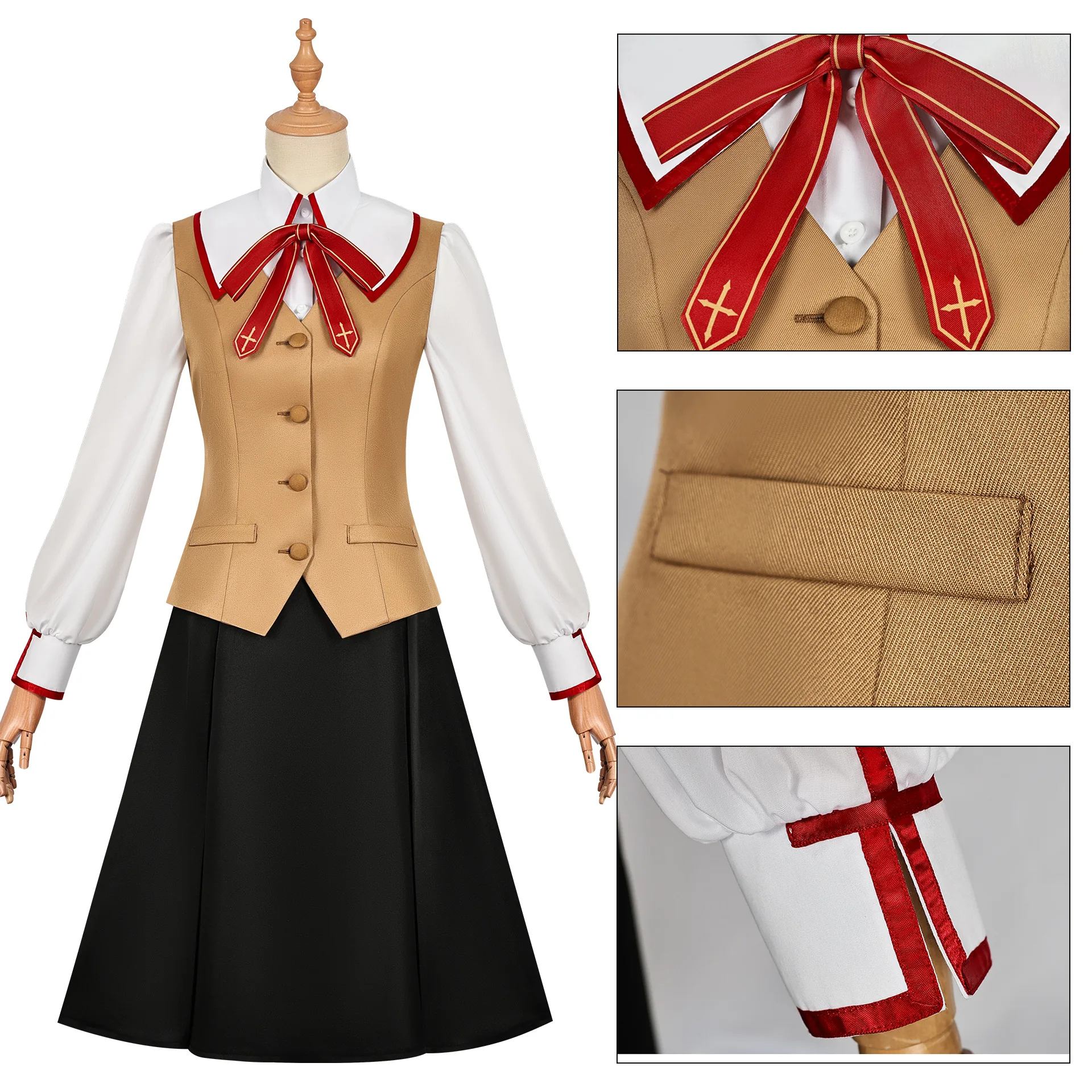 Rin Tohsaka Rin Anime Game Fate/stay Night Cosplay Costume Wig Women Casual JK School Uniforms Girls Carnival Skirts Suit