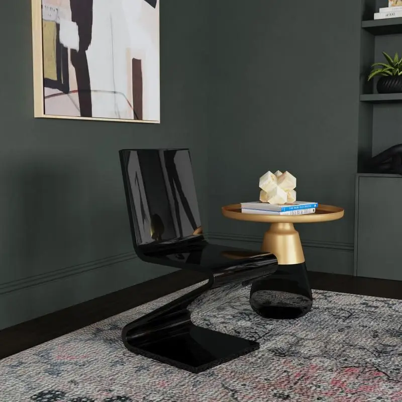Black Iris Z-Chair - Stylish Modern Seating for Home or Office Use, Ergonomic Design and Sleek Finish
