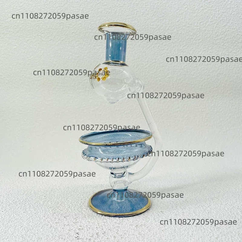 

Декоративный стеклянный флакон ручной работы 14 см для аромадиффузоров и аромаламп