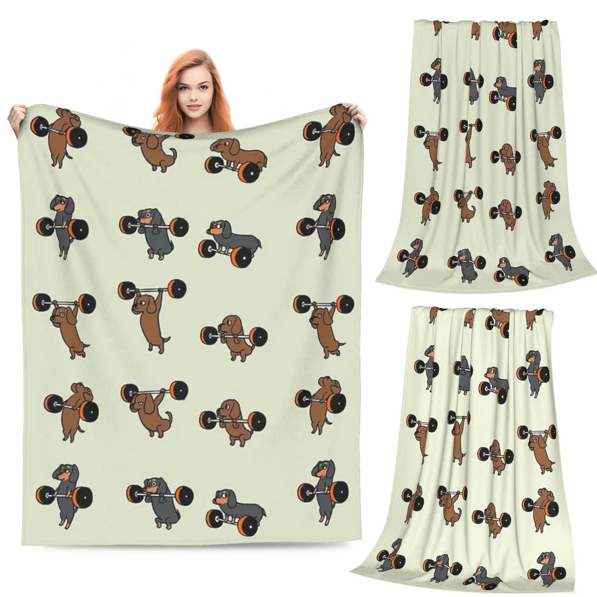

Lifting Dachshund Blanket Fleece Sofa Throw Blanket Breathable Throw Blankets for Couch Bedding Travel Throws Bedspread Quilt