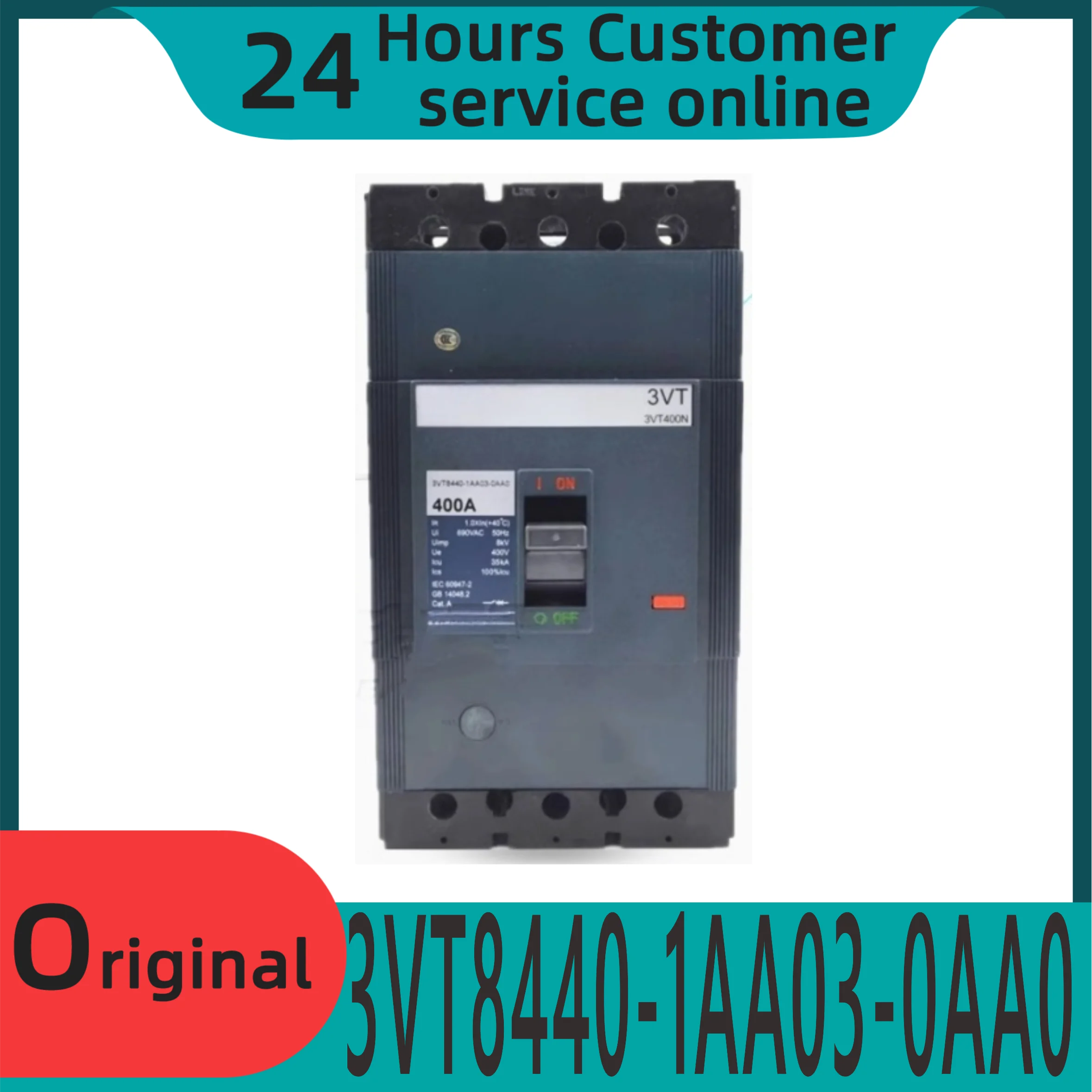 

Brand new original molded case circuit breaker 3VT8440-1AA03-0AA0 3P 400A