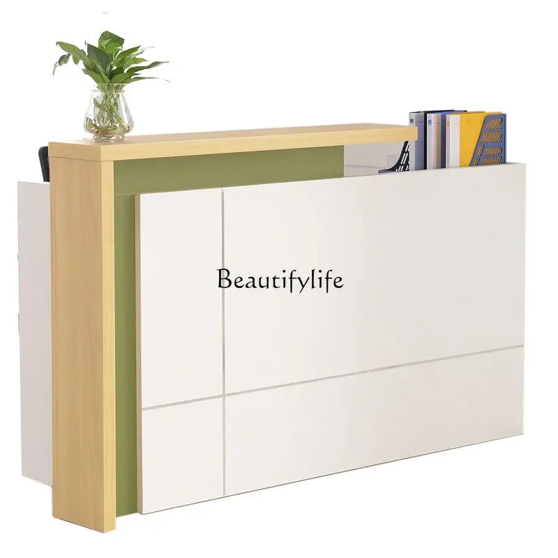 

Plate type checkout page Company reception Hotel counter service Welcome desk Simple and modern