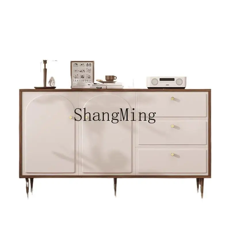 CL Solid Wood Wall-Mounted Five-Drawer Cabinet Bedroom Bedside Modern Living Room Drawer Vintage Storage Cabinet