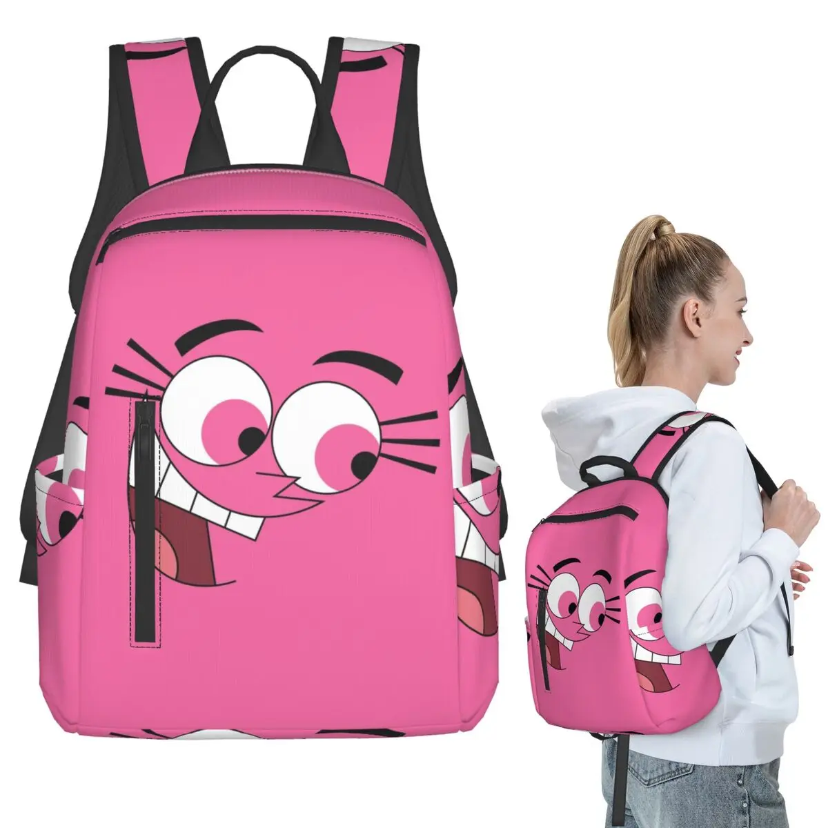 fairly-oddparents-ワンダ-バックパック-学生用ブックバッグ-子供用スクールバッグ-ラップトップ-ショルダーバッグ-男の子-女の子