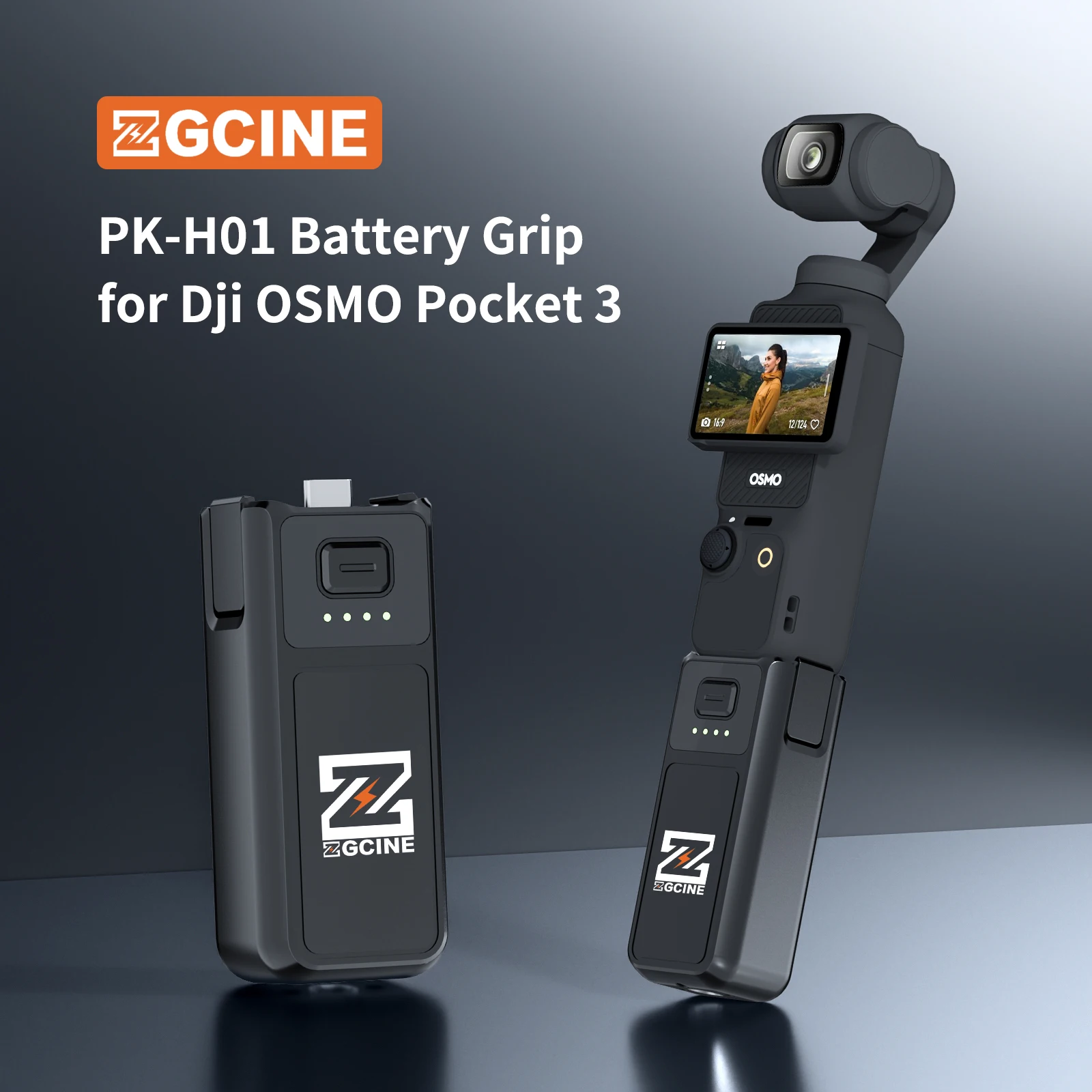 

[Shipping from USA] ZGCINE PK-H01S Camera Battery Handle for DJI Osmo Pocket 3/4 Portable Power Bank Battery Grip