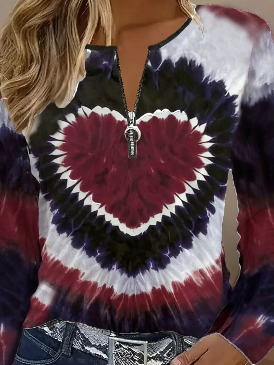 เสื้อฮู้ดซิปพิมพ์ลายผู้หญิง แขนยาวทรงตรง สไตล์ลำลอง ไซส์ใหญ่ สำหรับฤดูใบไม้ผลิและฤดูใบไม้ร่วง แฟชั่นใส่ได้ทุกวัน