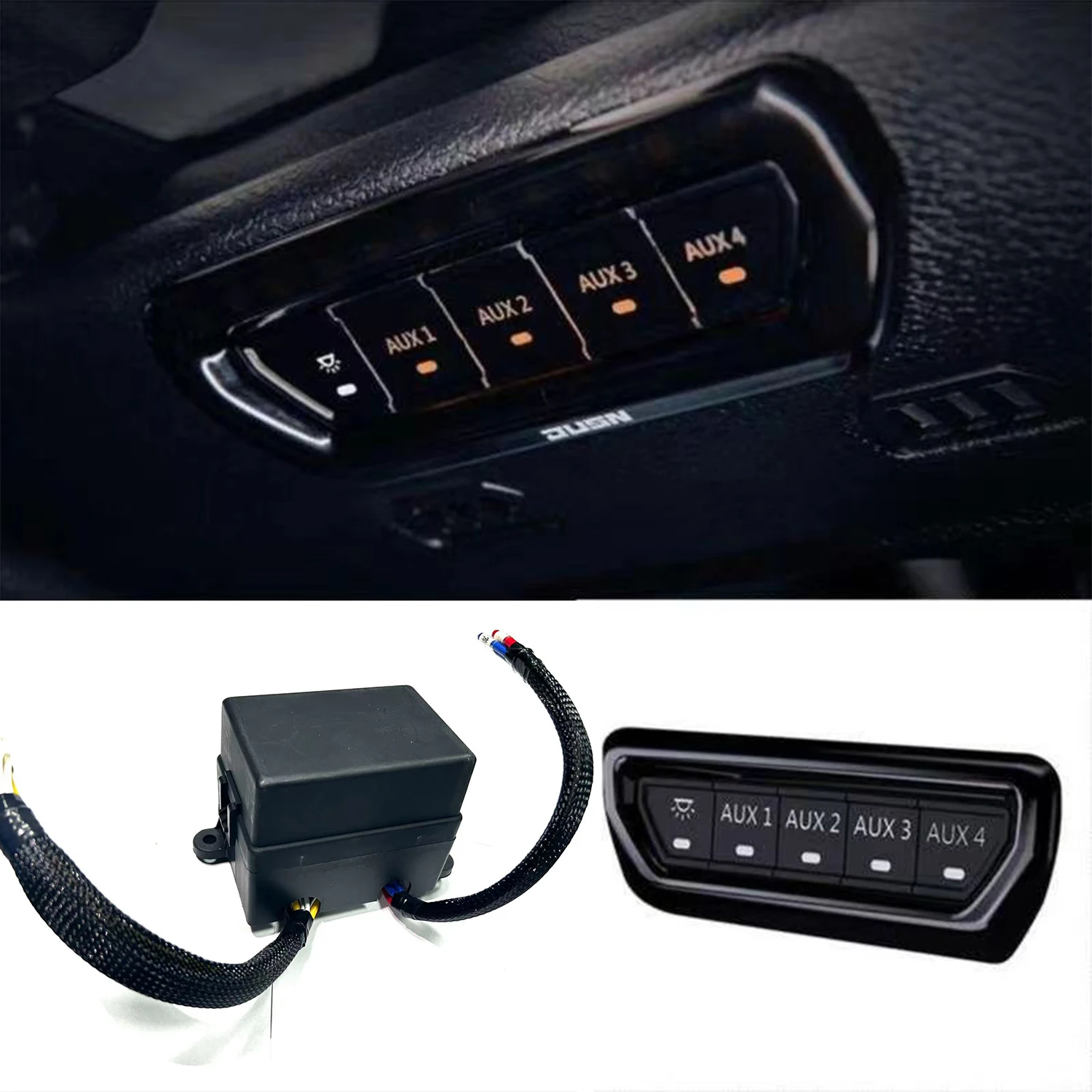 Black Switch Integration With LED Lighting Kit for Jeep Wrangler JL 2018+,JT Gladiator 2020+ LANTSUN JL1306