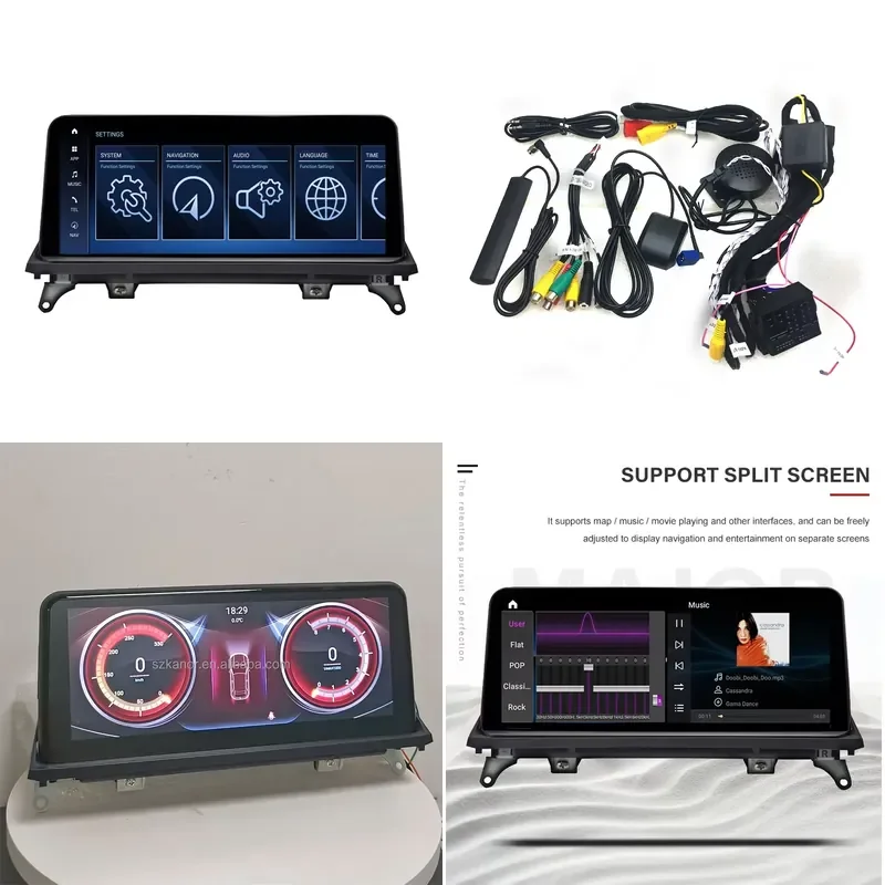 1920 * 720P 10.25 inch QLED car audio GPS navigation, suitable for BMW X5 E70 X6 E71 Android 14 4 + 64g 2011-2013 CIC system
