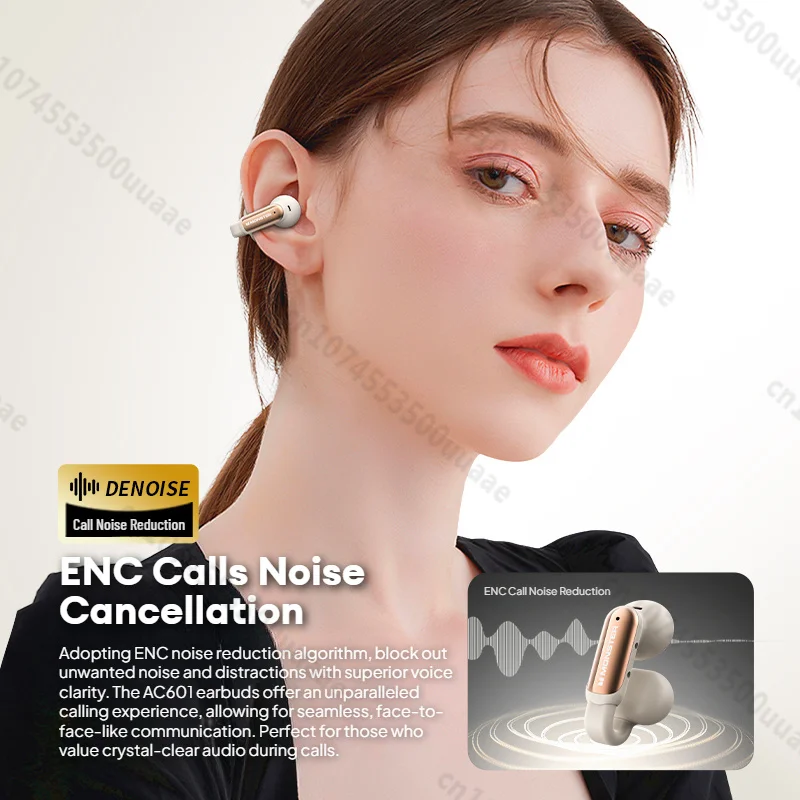 Monster OPEN AC601 Earclip Earbuds Clip on Bluetooth 5.4 Earphone ENC Call Noise Canceling Headphone with Mic Waterproof Headset