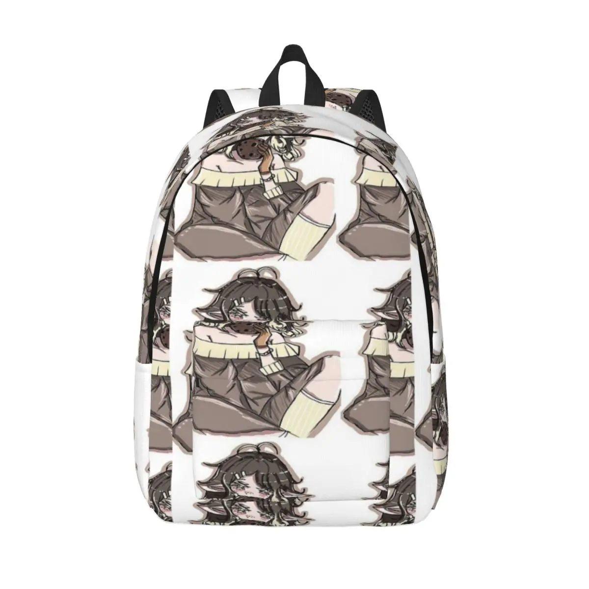 

Anime Elf Girl Eating Cookie Xx Simple and Stylish Backpack Canvas Backpack Backpacks