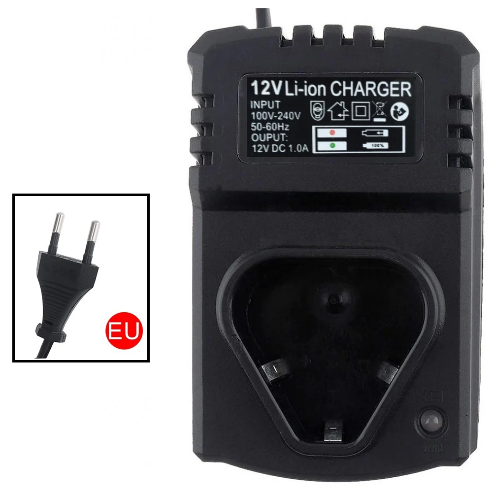 Power Tool Part 12V DC US/EU Li-ion Battery Charger Rechargeable Support 110-240V Spare Parts For Electrical Drill Power Tools