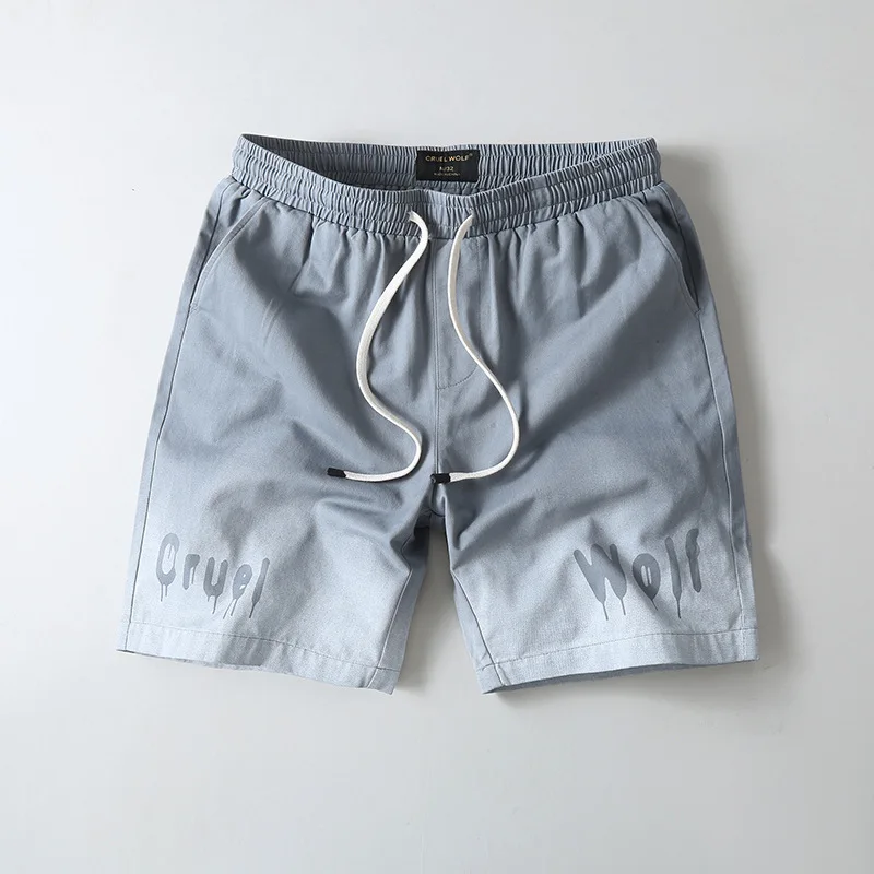 Short d'été fin et ample pour hommes, pantalon en coton dégradé à l'extérieur, culotte, modèles masculins