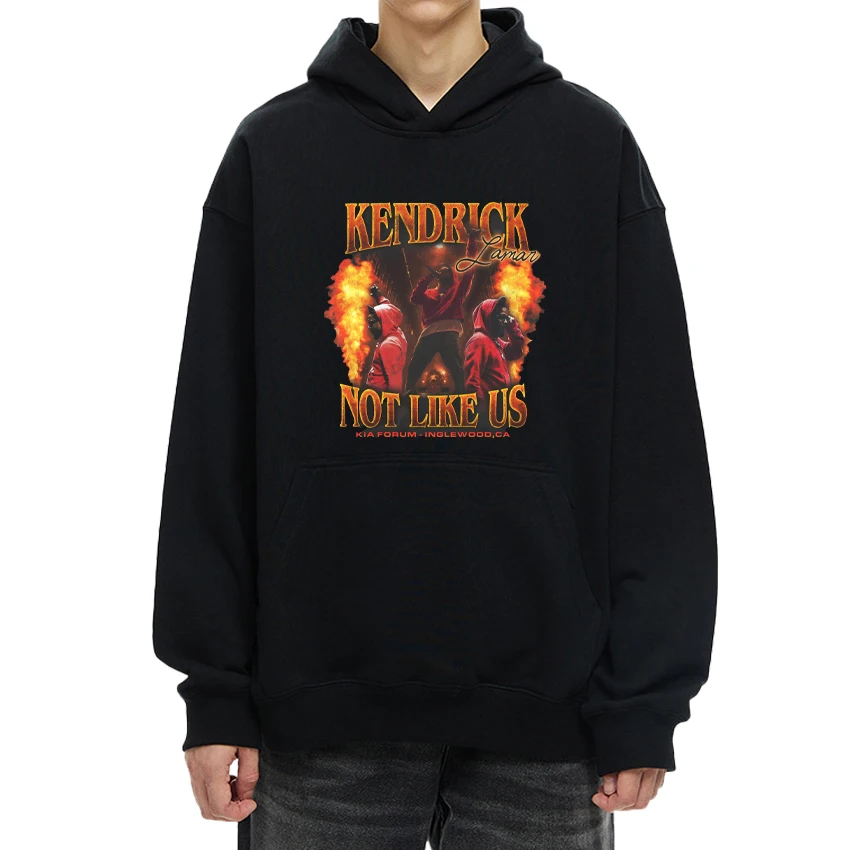 

Hot Rapper Kendrick Lamar 90s Hip Hop Graphic Hoodie Men Women vintage Casual Sweatshirt Unisex Fleece Long sleeve streetwear