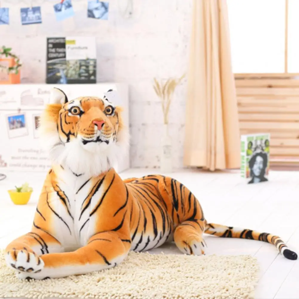 Large Size  Unique Stuffed Animal Manchurian Tiger Toy Children Gift Colorful Tiger Plush Doll Comfortable Feeling   Home Decor