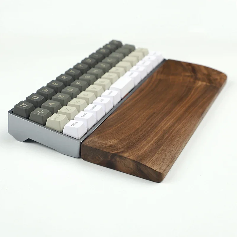 Mini Wooden Wrist Rest Solid Walnut Ergonomic Wrist Pad for 40% Cute Mechanical Keyboards Office and Gaming Accessory