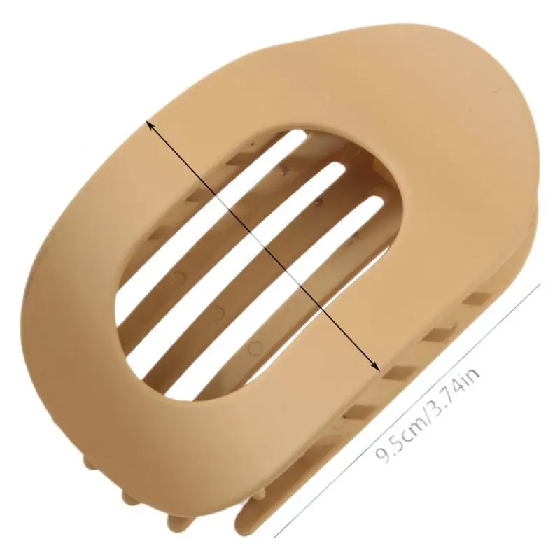 2 flache elliptische Haarspangen, Entenschnabel-Clips mit starkem Griff, einfaches Haar-Accessoire für Hochsteckfrisuren auf der Rückseite des – Detail 12