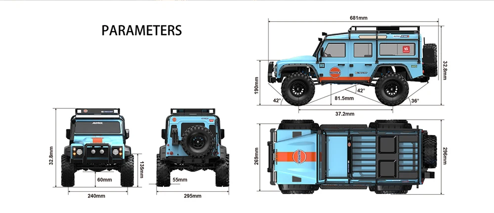 รถบังคับวิทยุ MJX H8H รุ่นใหม่ ขนาด 1/8 สำหรับขับขี่ออฟโรด แบบไร้แปรงถ่าน ขับเคลื่อน 8 ช่องสัญญาณ พร้อมไฟ ระบบล็อคเฟืองท้าย ควบคุมผ่านแอพพลิเคชั่น  รถไต่เขา