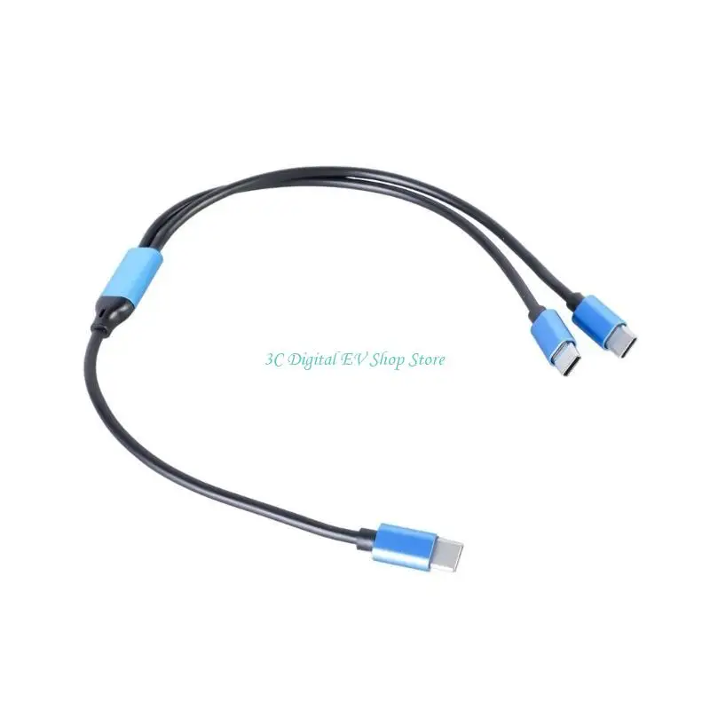 E74D USB C To Double USB C Charging And Data Cable Supports 80W Charging 480Mbps