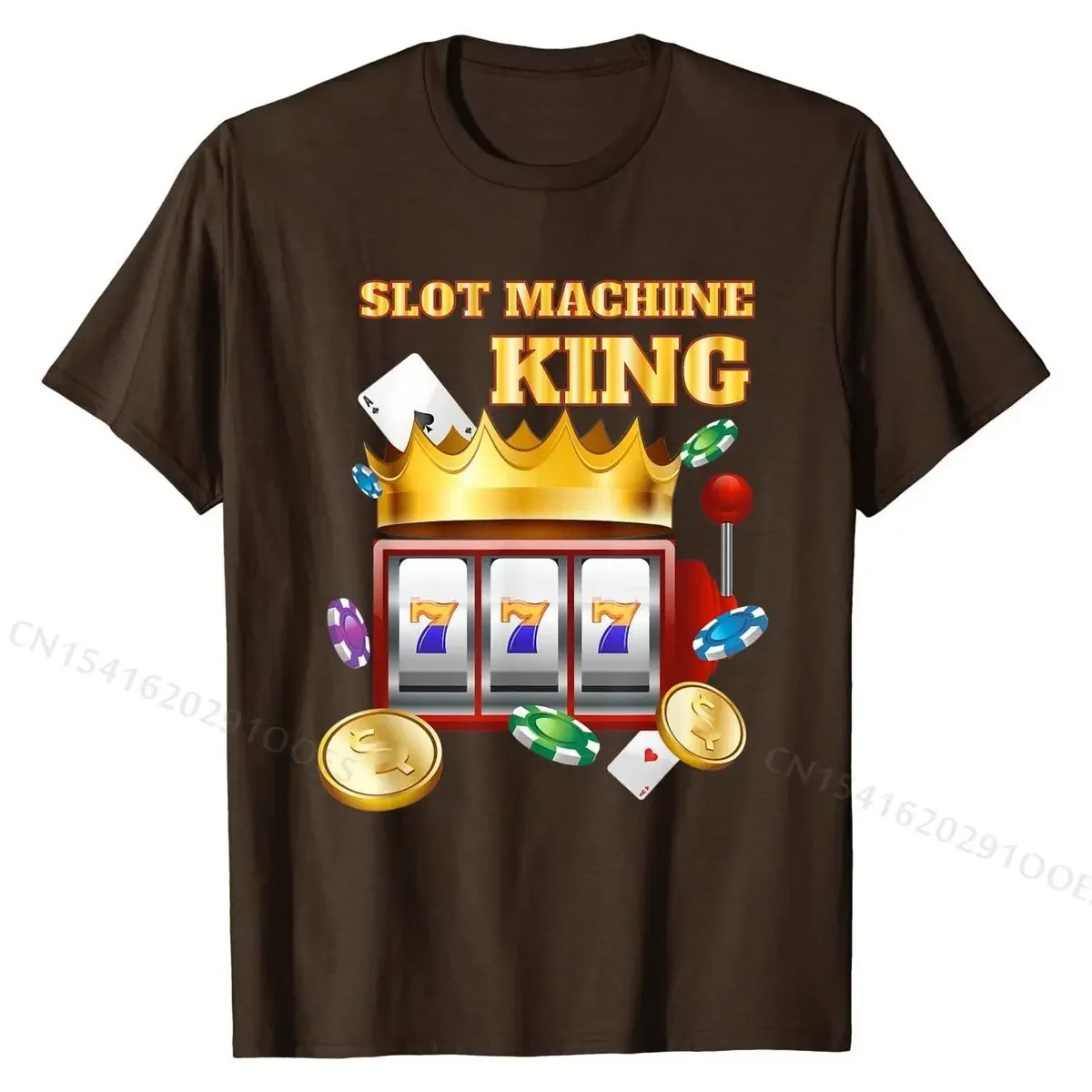 Slot Machine Shirt - Hilarious Casino Gambling King Gift T-Shirt Prevalent Men Top T-shirts Cotton Tops & Tees Funny