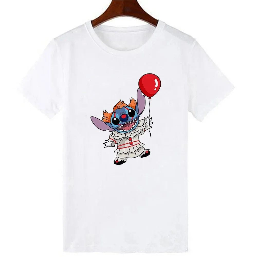 Disney Women T-shirts Cute Funny Groot Stitch Print Fashion Instagram Femme Vetement Soft Cute Summer Men T Shirt Girls Clothes