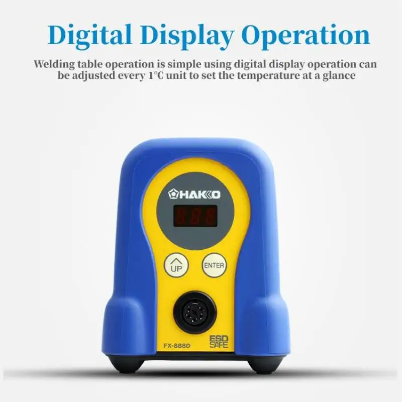 Original HAKKO FX-888D Lead Free Digital Soldering Stations Adjustable Temperature Solder Tool ESD Safe PCB Professional Repair