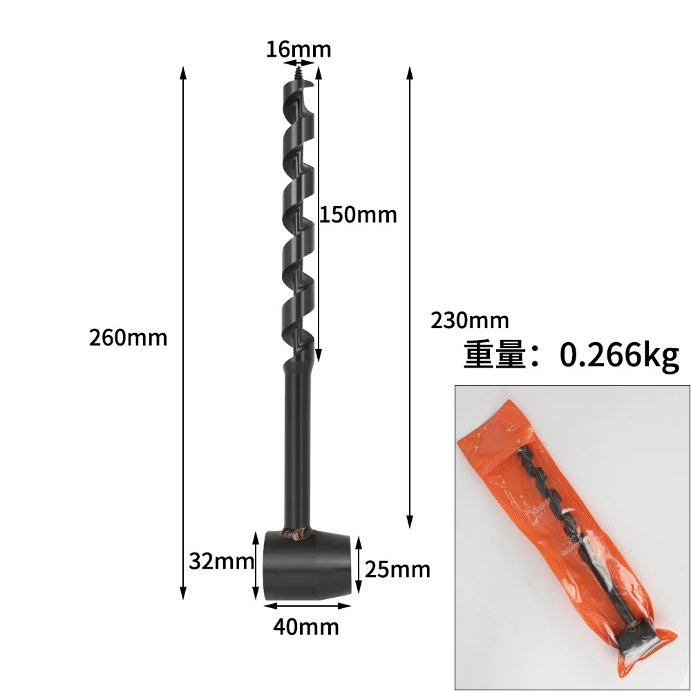 Imagem -03 - Portátil Manual Sobrevivência Broca Auger Chave Broca de Mão Aço Carbono Self-tapping Sobrevivência Ferramenta de Perfuração de Madeira