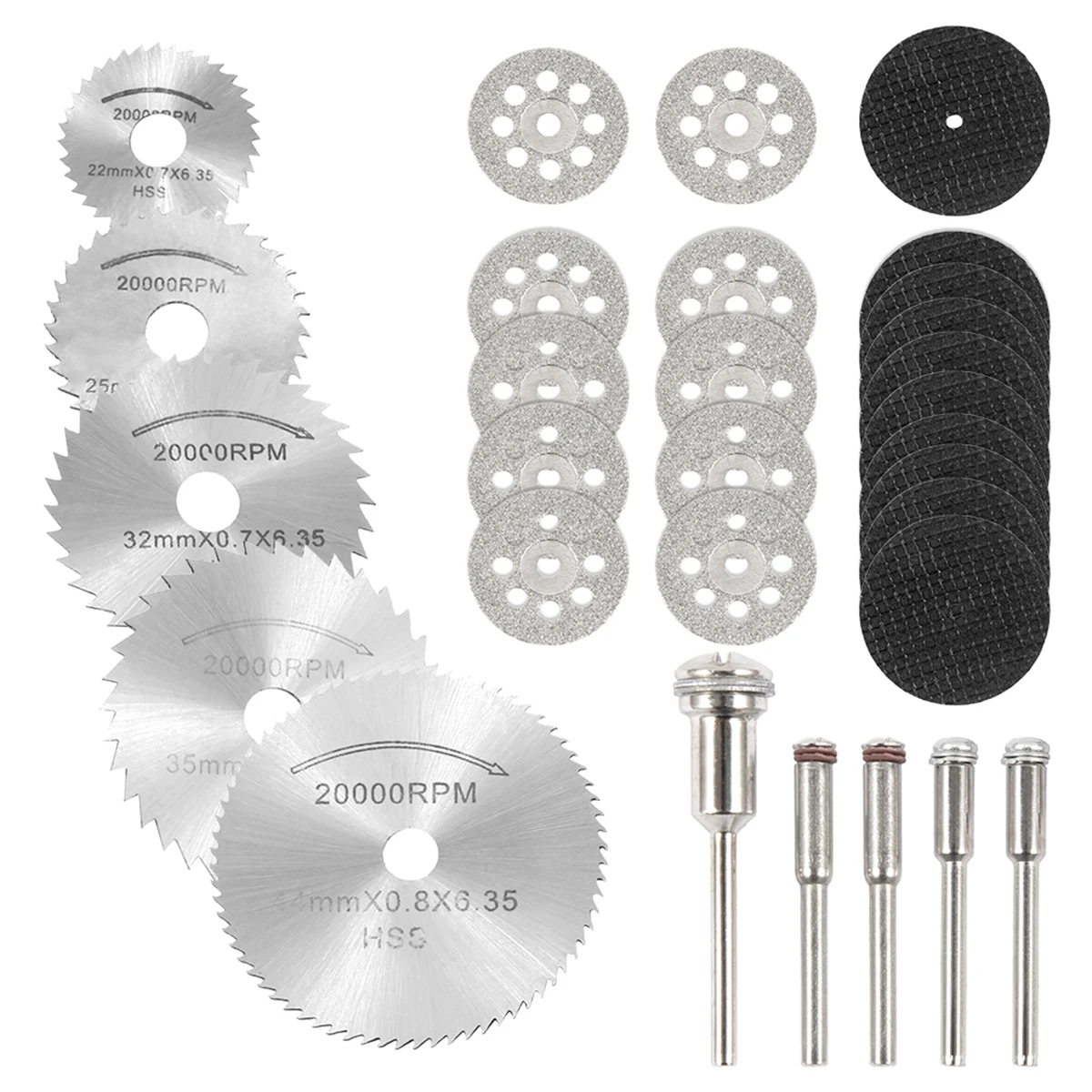 Saw Dremel Cutoff Metal Cutting Cutting Wheel Set Disc Hss High Speed Steel Rotary Blade Wheel Discs Mandrel Wood Cutting Tools