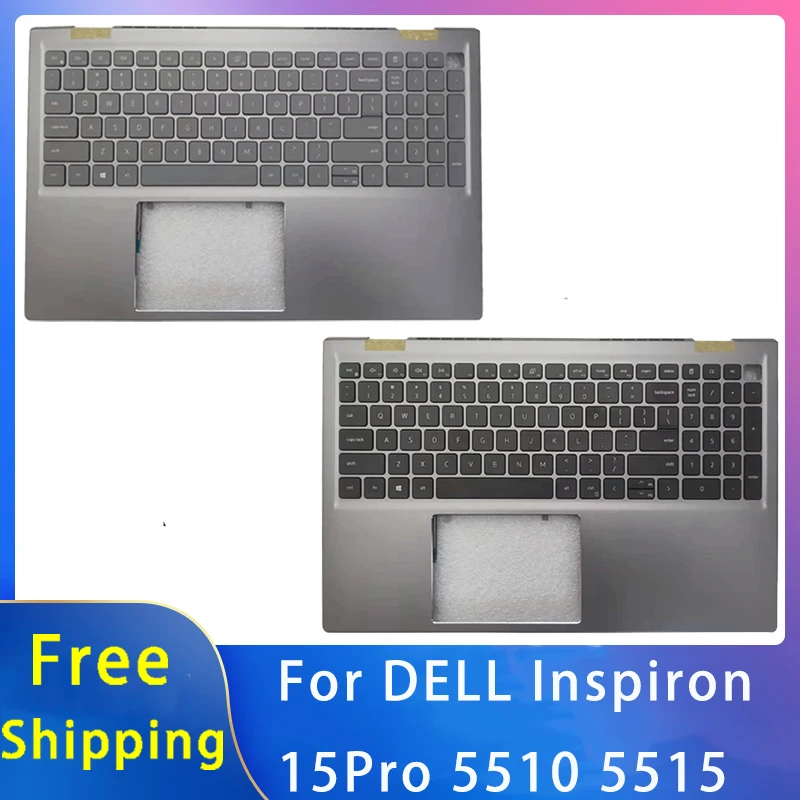 New Original For DELL Inspiron 15Pro 5510 5515 Replacemen Laptop Accessories Palmrest/Keyboard With Backlight Grey 06P0TG