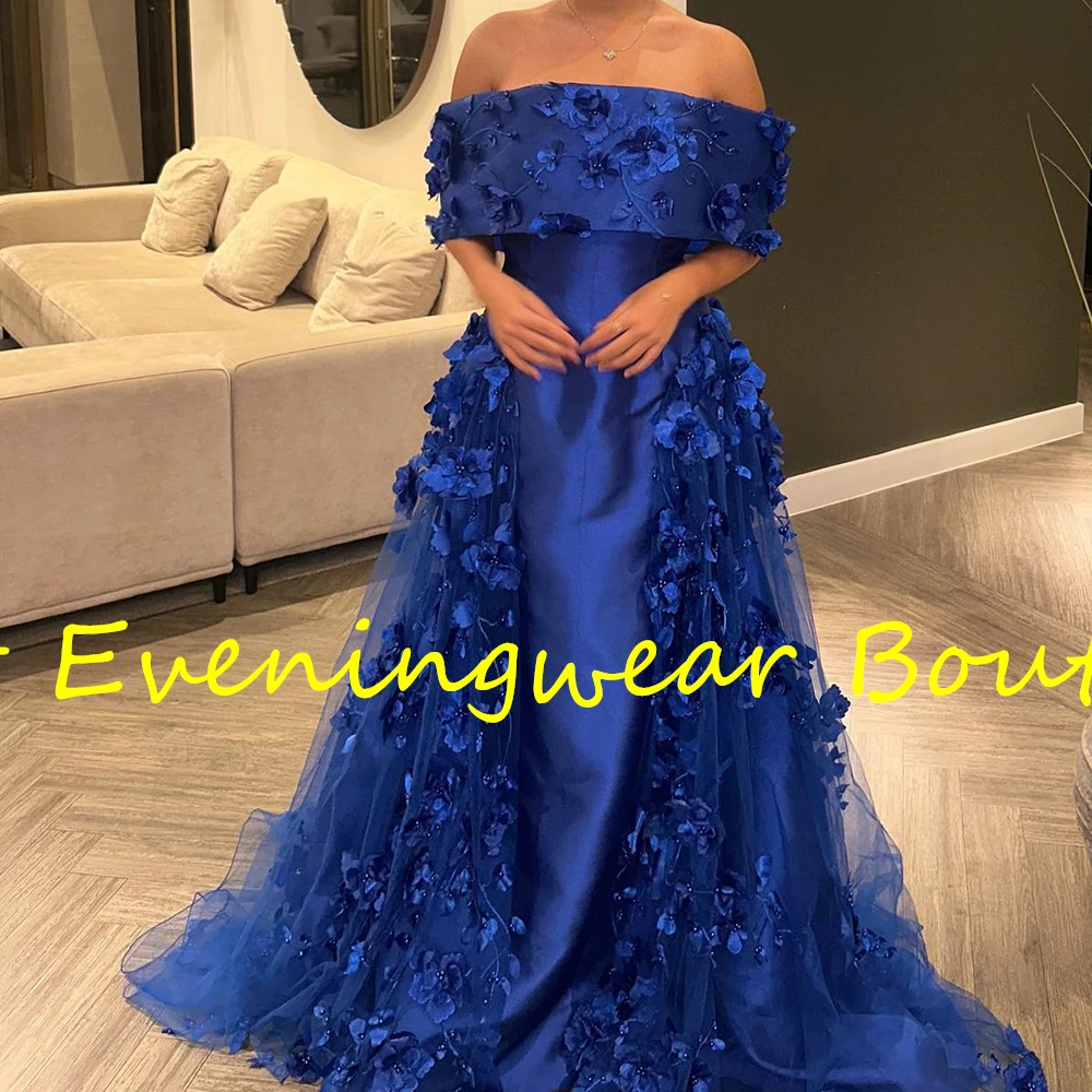 Customized Modern A-Line Floor Length Strapless Off the Shoulder Organza Appliques Crystal Evening Dress Classic платье вечернее