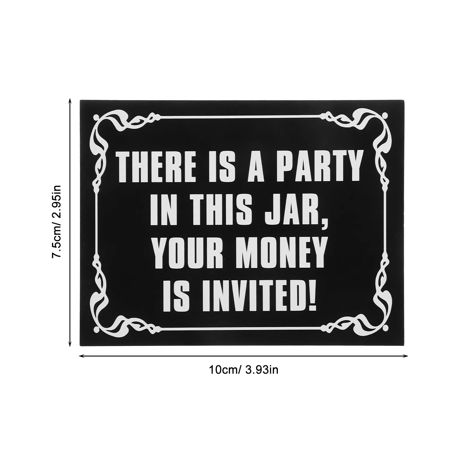 สติกเกอร์ไวนิลกันน้ำลายตลกสำหรับติดขวดใส่เงินบริจาคในร้านกาแฟ บาร์ ร้านอาหาร ติดง่าย ลอกออกง่าย ขอบคุณสำหรับการบริจาค