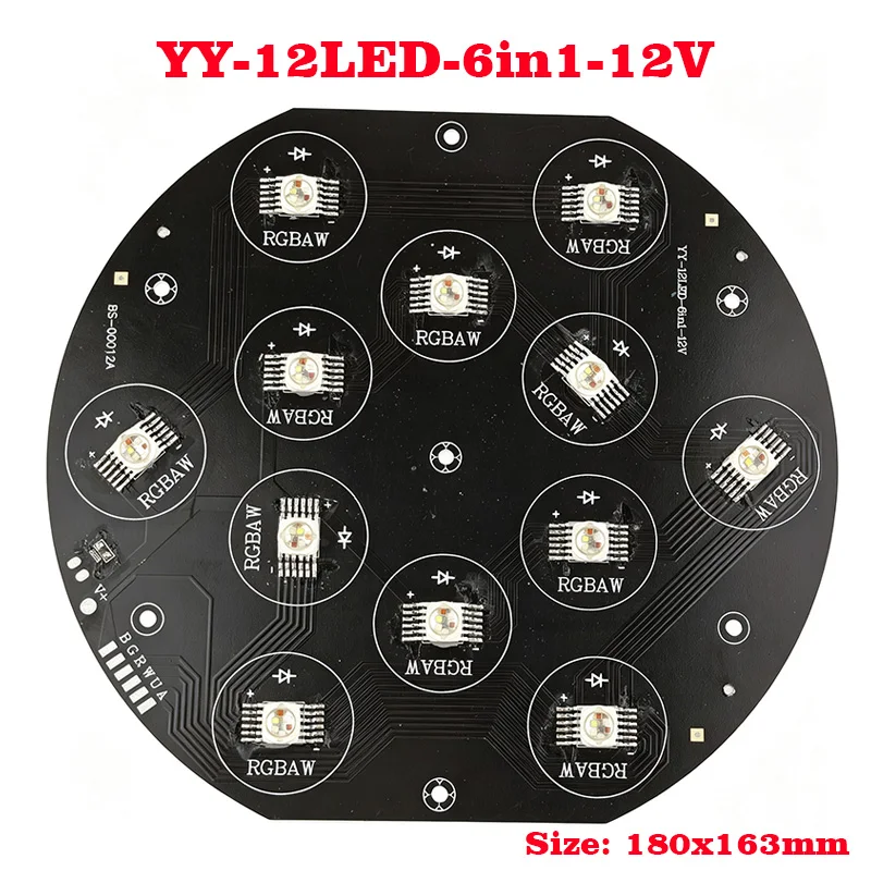 12個入り-ledパーライトシリーズ-ledライトプレート-防水パーライト-修理部品-12v-180mm-rgbwa-uv-アルミプレート